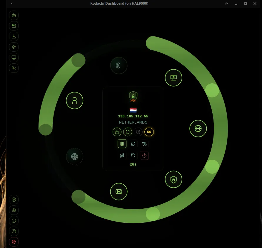 Kodachi dashboard, Circle dashboard